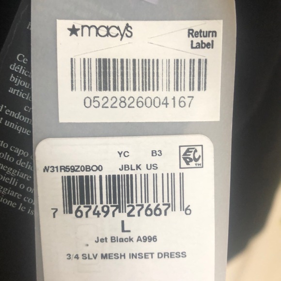 Size L NWT Guess Bodycon Sweater Dress with Sheer Panels - Picture 5 of 5